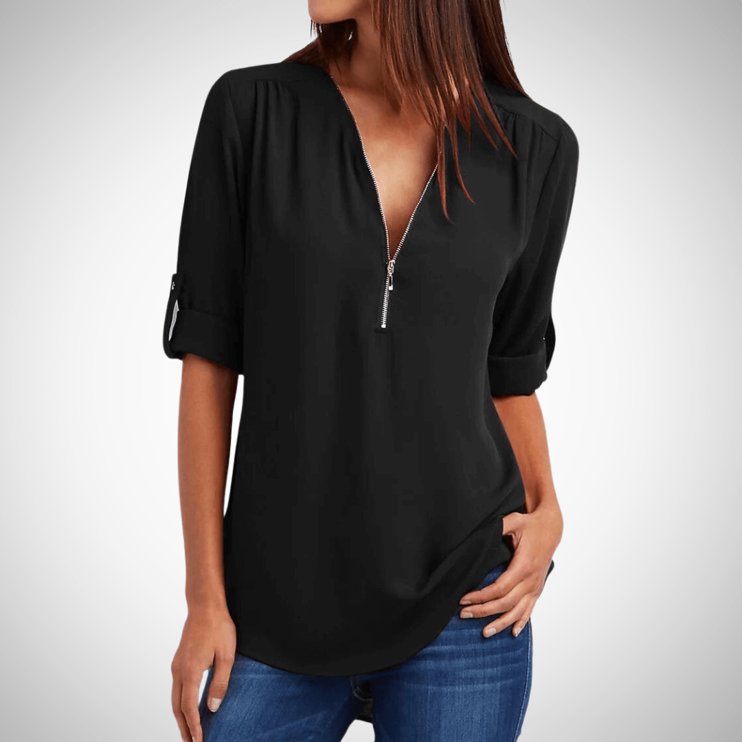 aliah v neck zip blouse for women 1tbqw.png