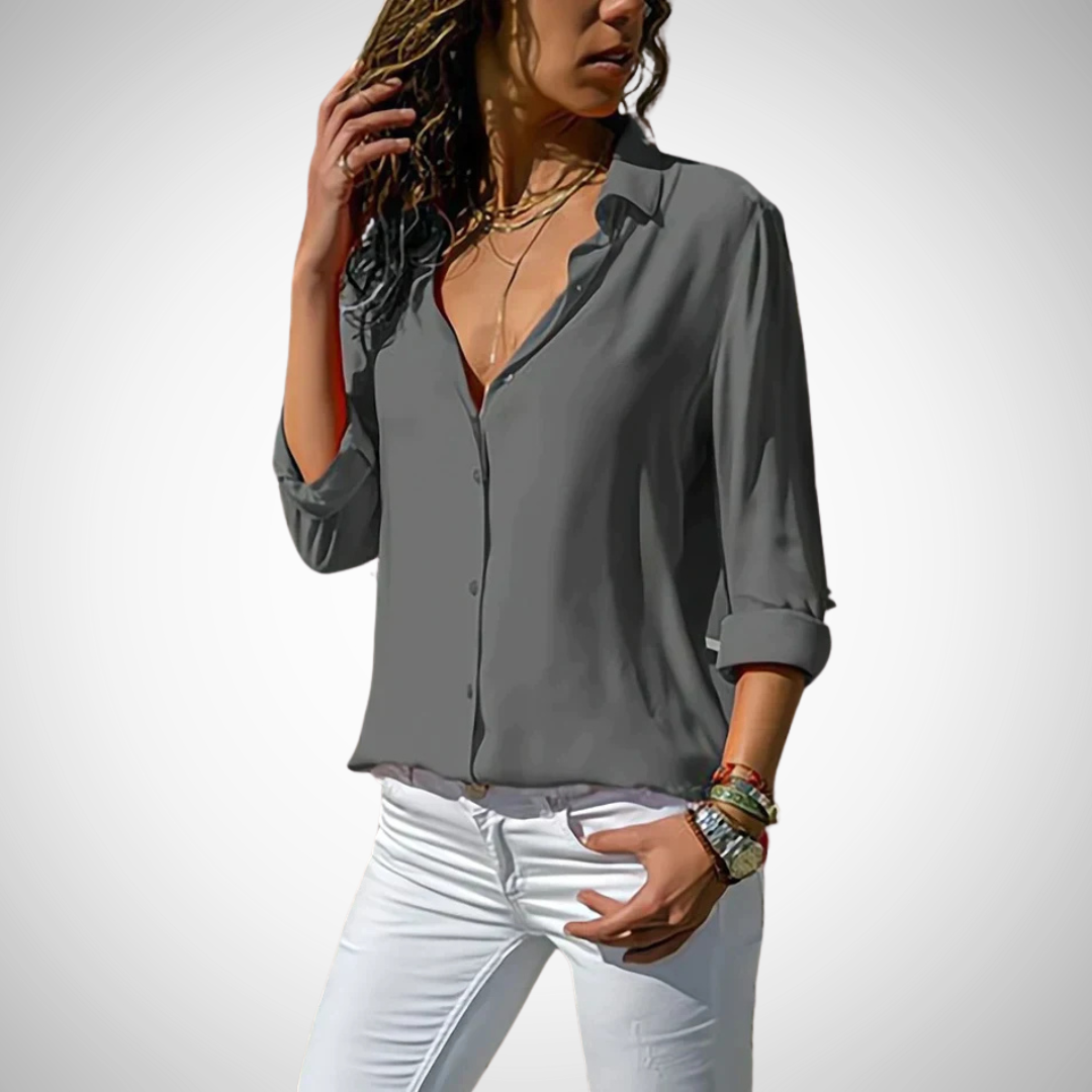 karolina button down blouse for women maerk.png