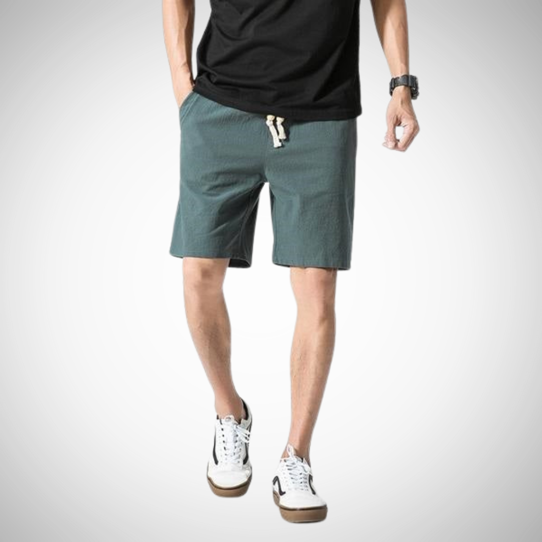 kevin cotton linen summer shorts for men gosyu.png